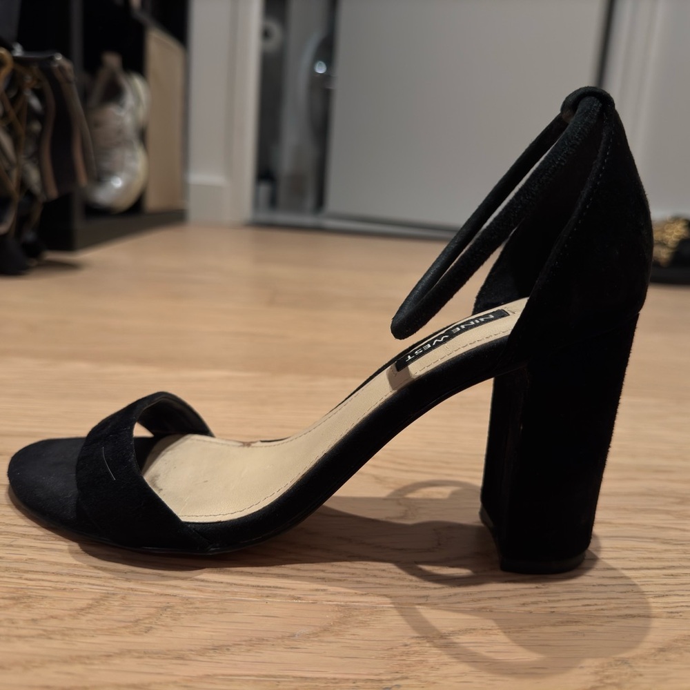 Nine west black suede